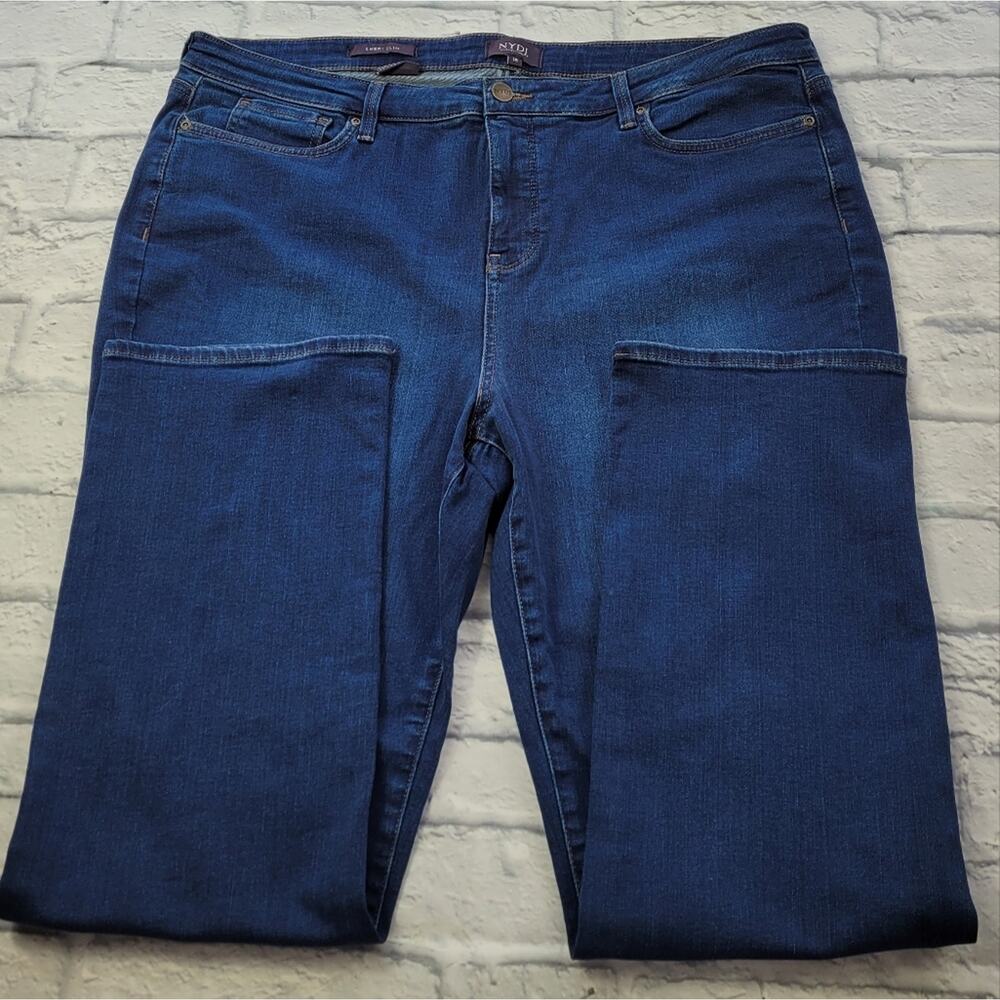 NWOT NYDJ Sheri Cooper Slim Leg Dark Wash Jeans Lift Tuck Slimming Stretch sz 18 - Picture 8 of 16